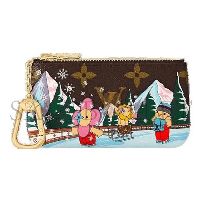 LOUIS VUITTON KEY POUCH COATED CANVAS M82620 (12*7cm) 